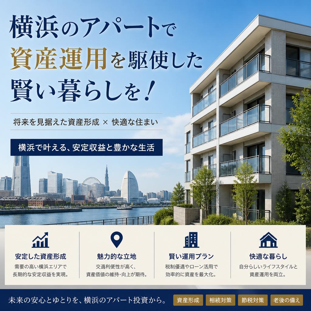 横浜のアパートで資産運用を駆使した賢い暮らしを！