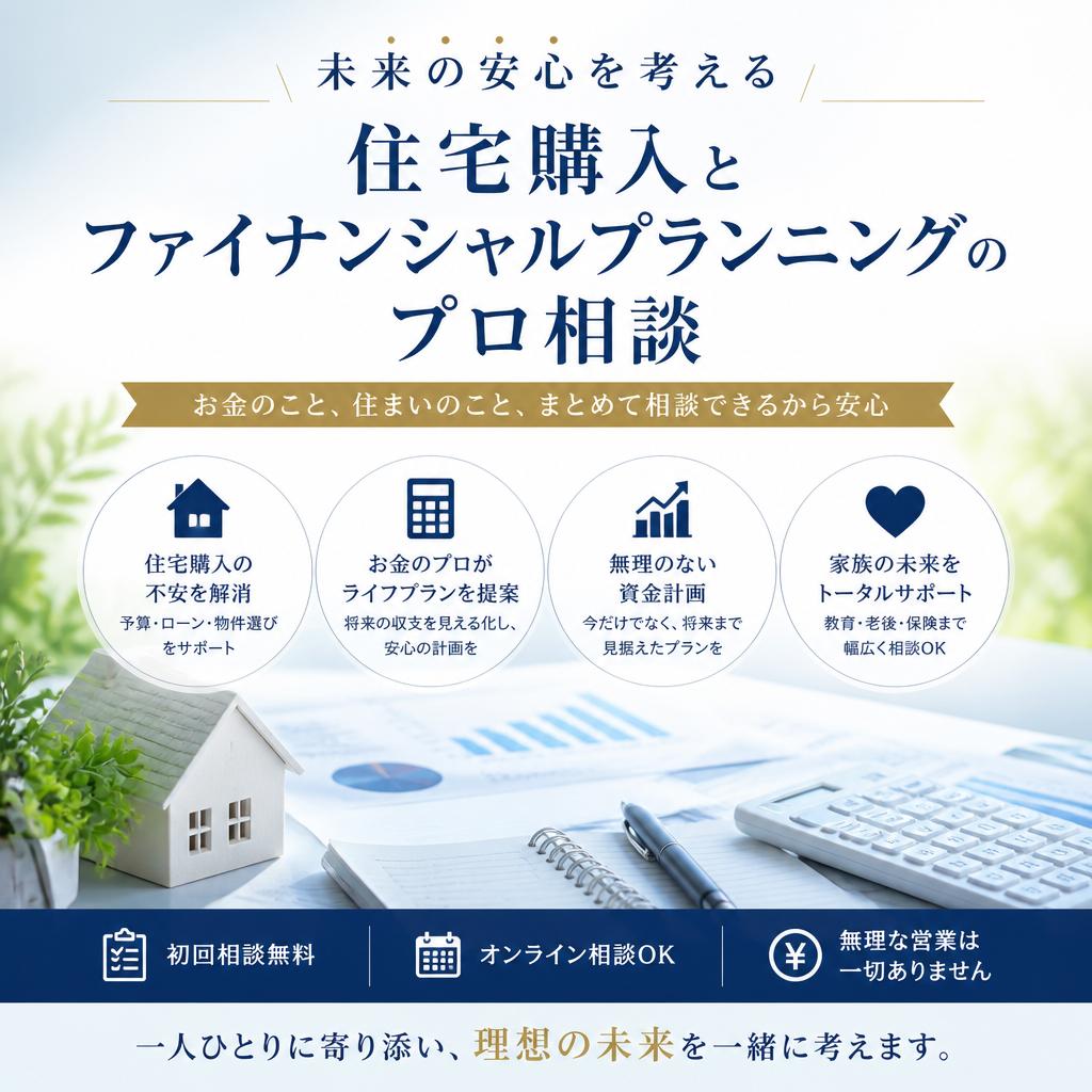 未来の安心を考える、住宅購入とファイナンシャルプランニングのプロ相談