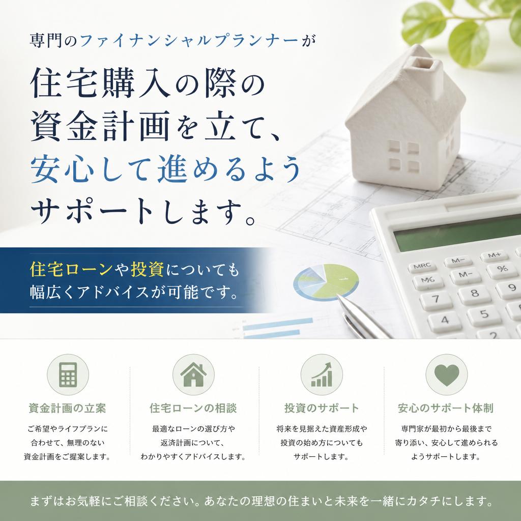 ファイナンシャルプランナーによる万全のサポート