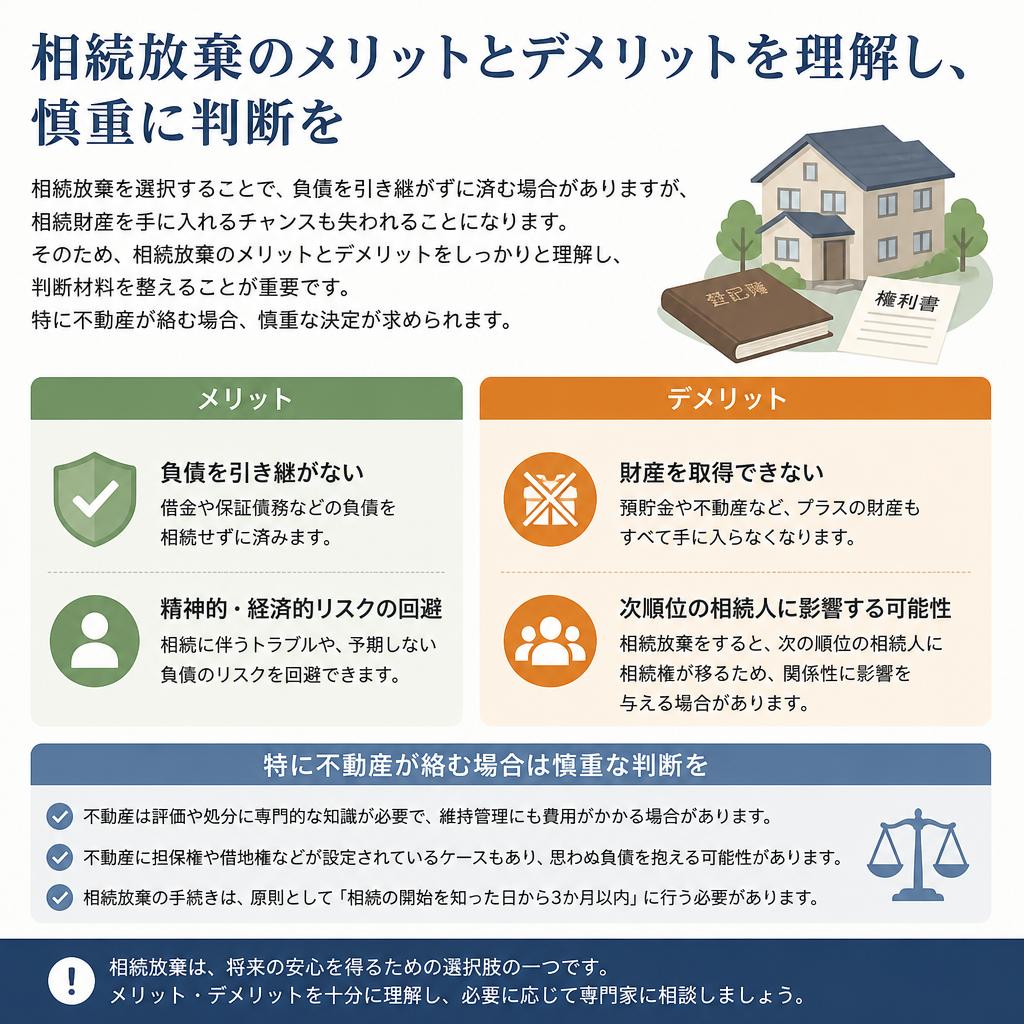 相続放棄のメリットとデメリット