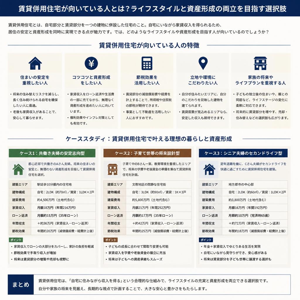 賃貸併用住宅が適する人とは？
