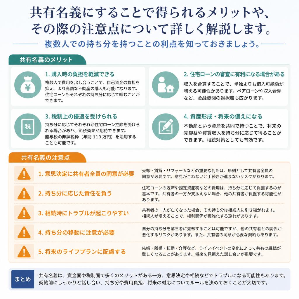 共有名義のメリットとデメリット