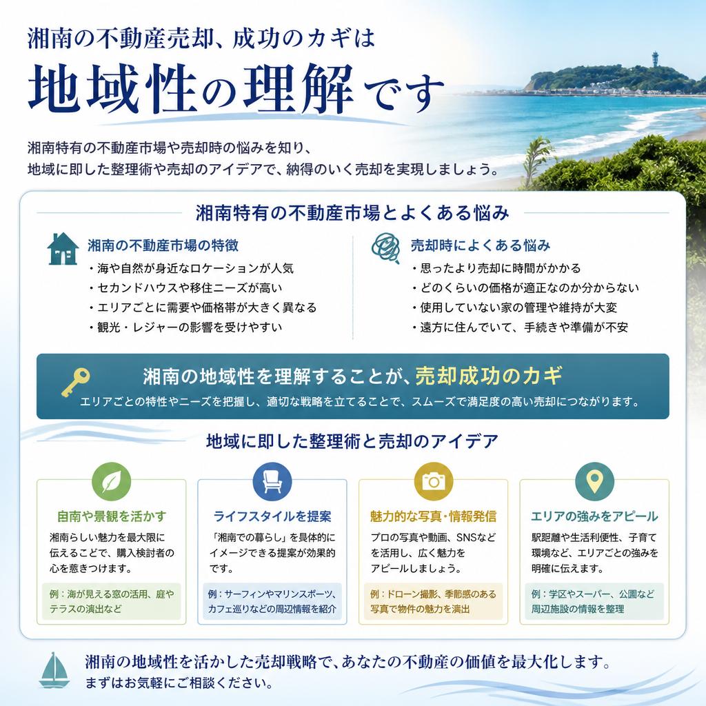 湘南地域特有の売却の悩みについて