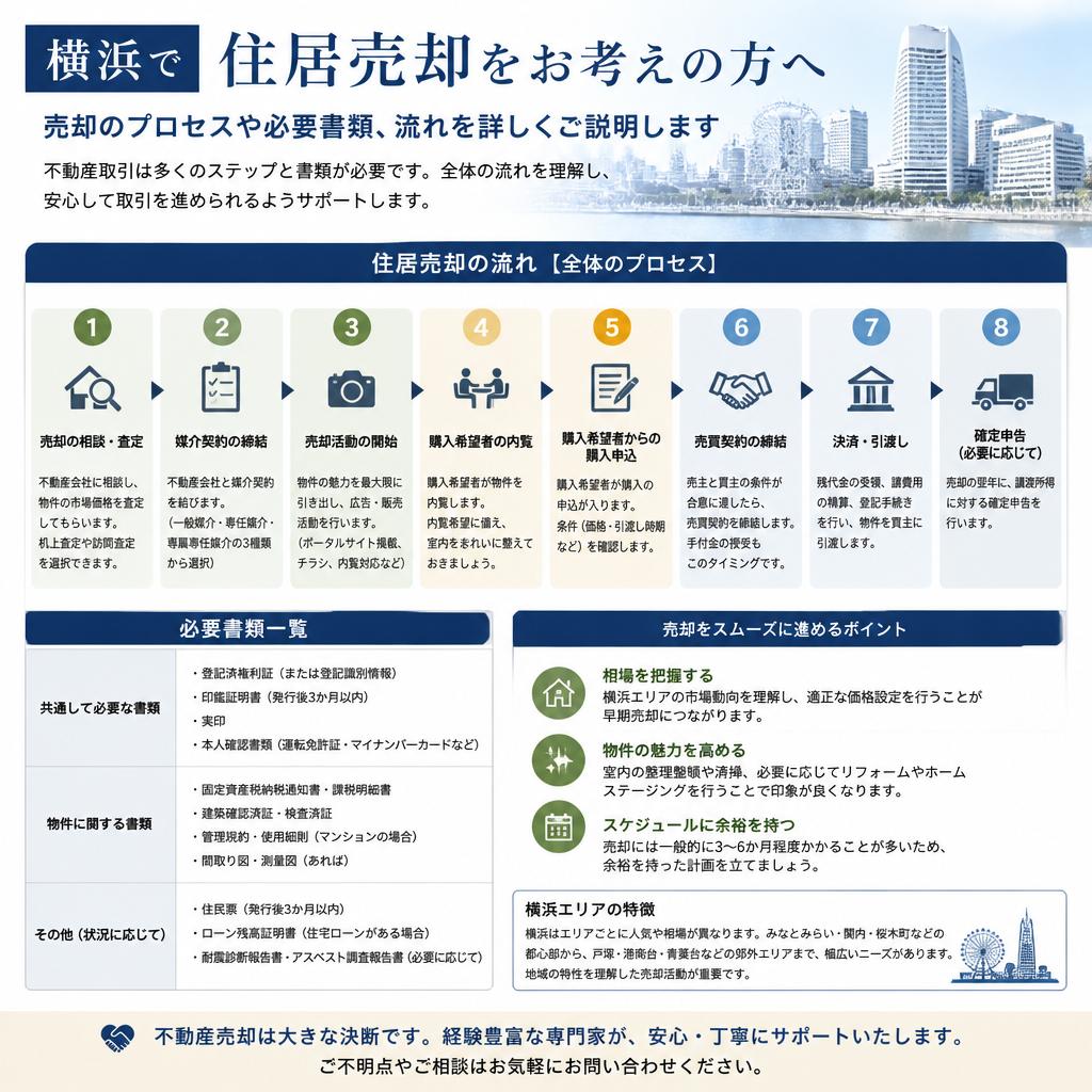 横浜における住居売却の流れ