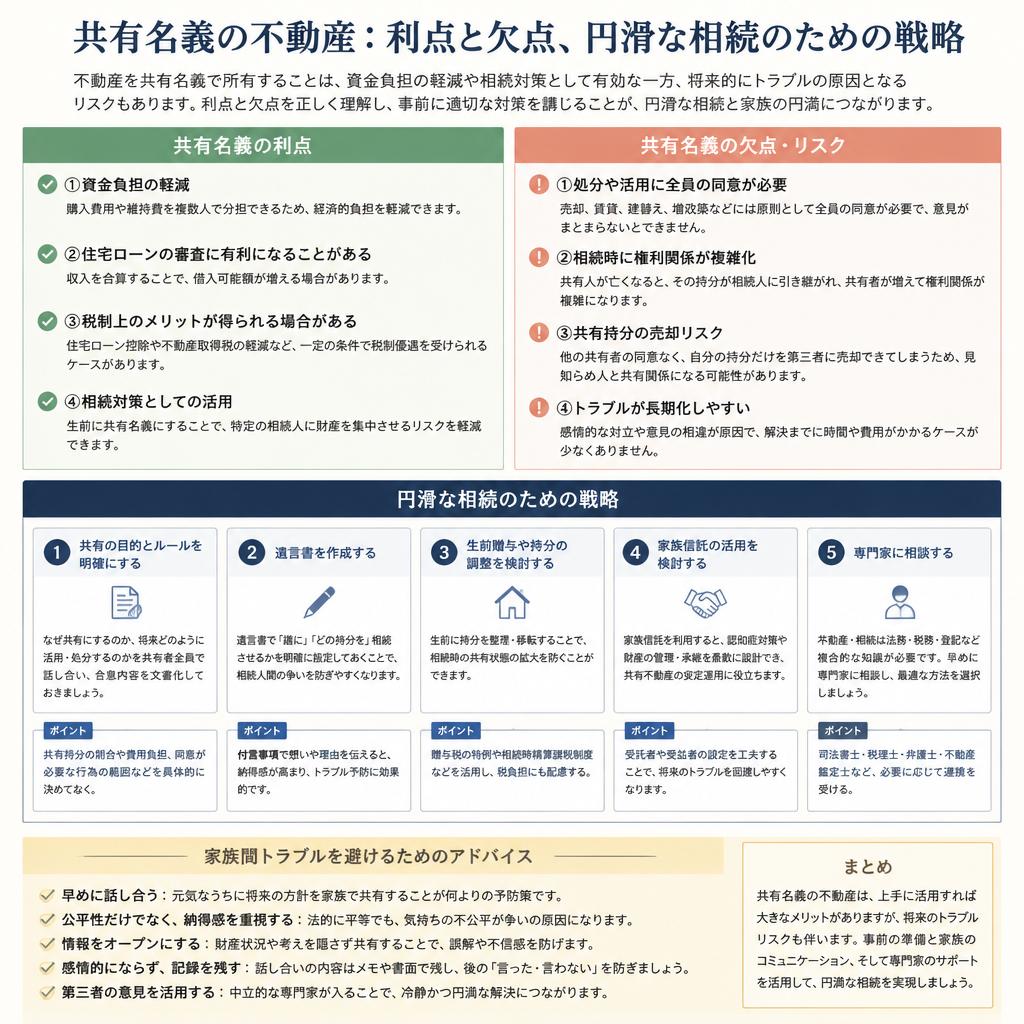 共有名義登記のメリットとデメリット