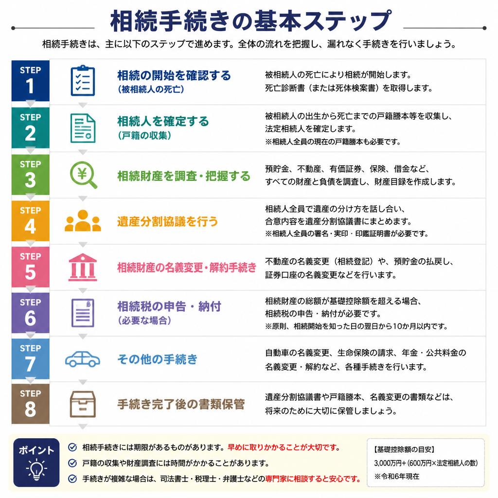 相続手続きの流れを知ろう